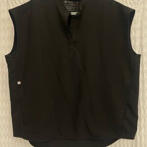 FIGS Black Rafaela Oversized Scrub Top